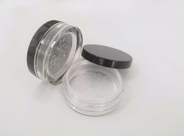 

storage bottles & jars 200pcs/lot refillable , 20ml empty loose powder jar with sifter beautiful flower pattern