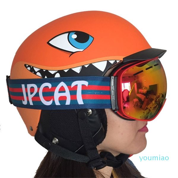 

jpcat ski helmet men and women adults children single board double protective equipment professional snow