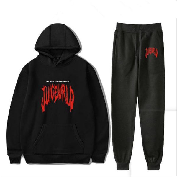 

men's tracksuits 2021 black and white red j uicewrld hoodie sweatshirt juice wrld juicewrld trap rap rainbow glitch world, Gray