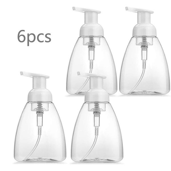 

storage bottles & jars 6 pack 300ml/10oz foaming soap dispensers clear plastic dispenser pump bottles,perfect for kitchen bathroom