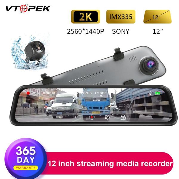 

car rear view cameras& parking sensors vk 2k ultra hd mirror recorder dvr auto dash cam reverse camera registrar night vision loop recor