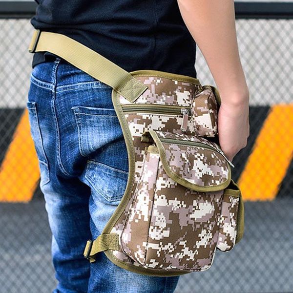 

waist bags men multifunction drop leg bag zipper thigh pack for motorcycle outdoor mug88