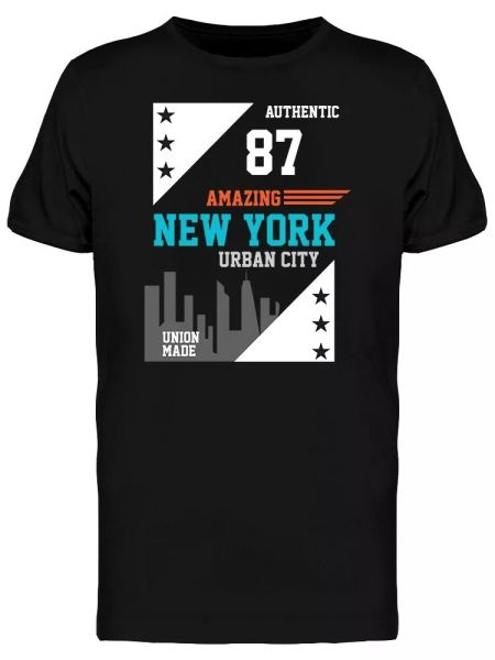 

amazing urban new york men's tee -image by shutterstock, White;black