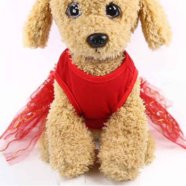 

dog apparel 2021 arrival pet rose flower gauze mesh dress skirt puppy cat princess clothes
