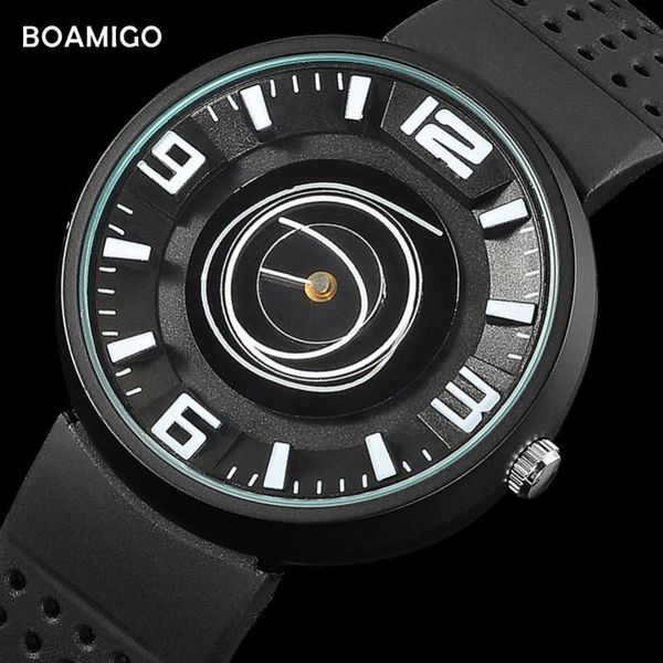

wristwatches watch men watches boamigo brand fashion creative simple design quartz rubber clock analog l819, Slivery;brown
