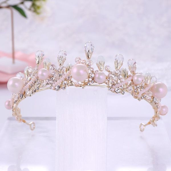 

hair clips & barrettes bridal crystal crown headdress exquisite fashion classic handmade wedding accessories for women bridesmaid jewelry, Golden;silver