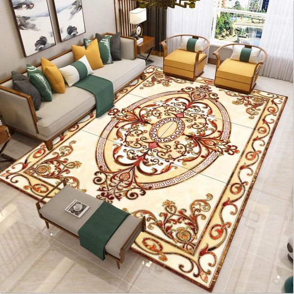 

european marble style printed carpet mats big size home mat modern living non-slip bedroom lving room rug rugs for carpets