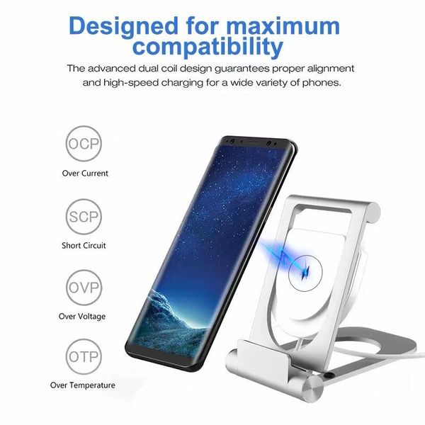 

cell phone mounts & holders cross-border model hx-01 mobile deskwireless charging stand aluminum alloy
