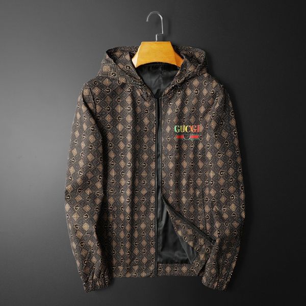 

fashion jacket autumn and winter 2021 g family men's coat slim hooded, Black;brown