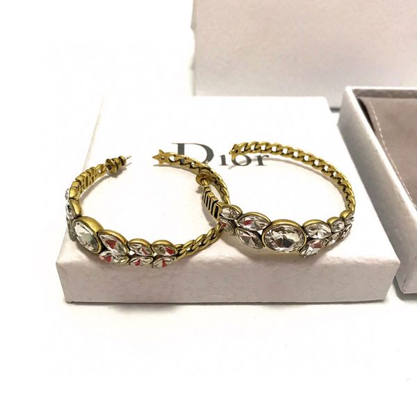 

70% off family / dijia letter pearl earrings for women's temperament, Golden;silver