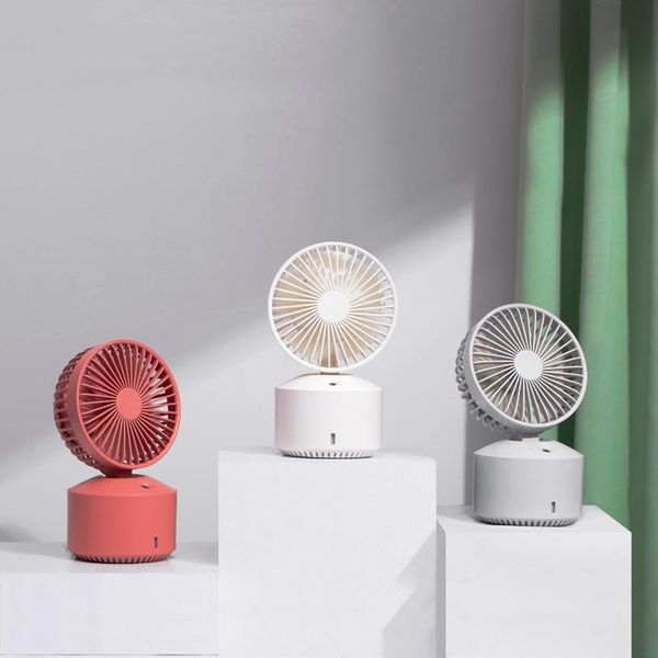 

electric fans deskmist fan 2000mah battery rechargeable summer cooling night light 5 speed portable mini ventilator air humidifier