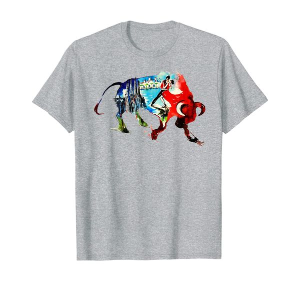 

spain bull vintage travel love watercolor t-shirt, White;black