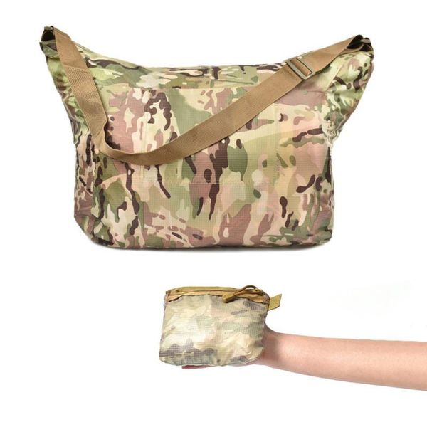 

outdoor bags mountaineering bag super large capacity foldable shoulder messenger waterproof cp color folding travel