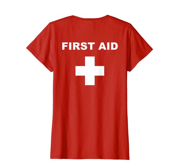 

womens first aid tshirt, White;black