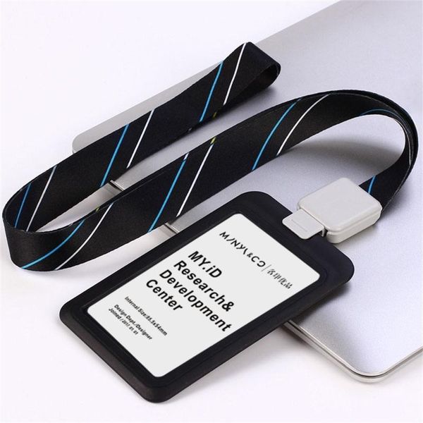 

frames plastic black vertical id holder sign name badge attachment