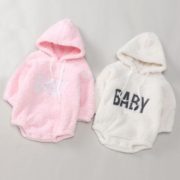 

baby girl clothes hooded cotton velvet cap bodysuit newborn for kids costume children toddler cotton autumn winter jumpsuit, Blue