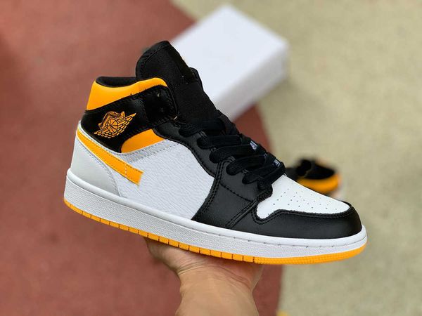 

og jumpman 1 basketball shoe for men with black and yellow outdoor sports