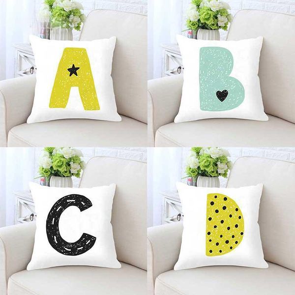 

cushion/decorative pillow creative letter pattern pillows decor home throw decore covers decorative softness cover cases