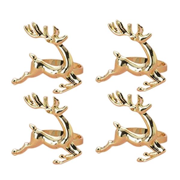 

napkin rings 4 pcs alloy deer holders adornment exquisite household napkins set for casual or formal occasions dinn