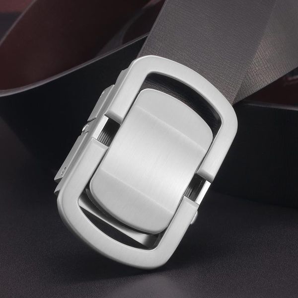 

belts simplicity automatic buckle belt men black luxury designer gray fashion waist strap for male cowskin, Black;brown