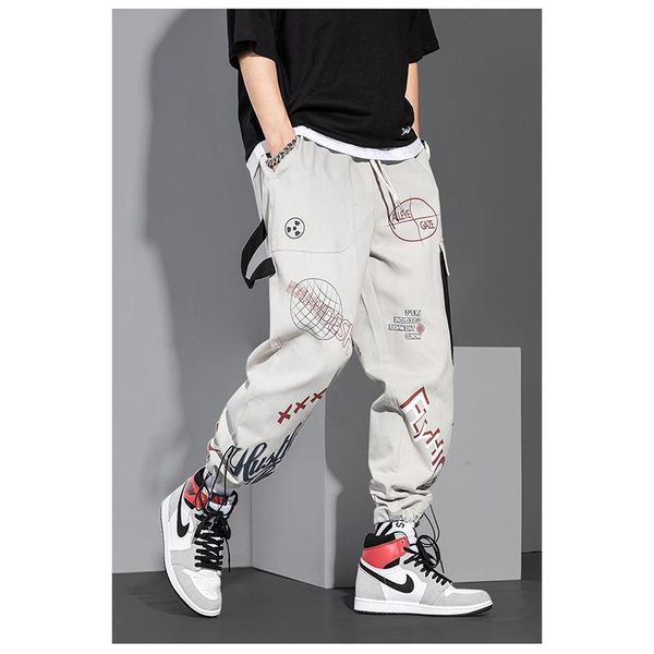 

running pants 2021 fall/winter fashion sports trend brand men's street hip hop jogging harajuku casual, Black;blue