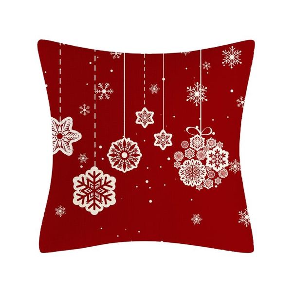 

cushion/decorative pillow merry christmas throw cover snowflakes decorations 18 x inch winter holiday rustic farmhouse cushion case