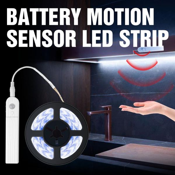 

cabinet light led lamp strip 1m 2m 3m battery powered diode tape waterproof flexible bedroom night