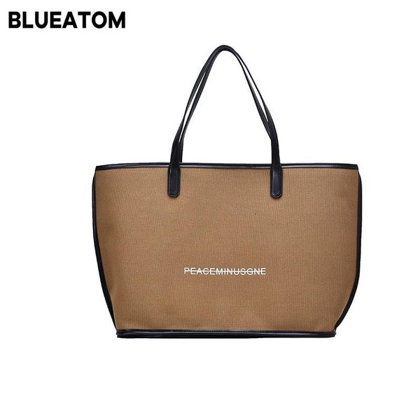 

evening bags large-capacity canvas shoulder bag for women 2021 trendy wild handbag minimalist texture tote niche designer