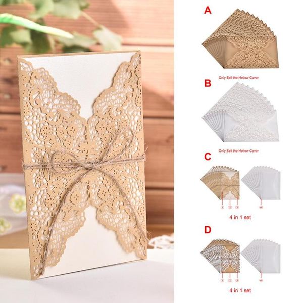 

greeting cards vertical laser cut butterfly invitations 10pcs european style elegant delicate lace wedding party #bw