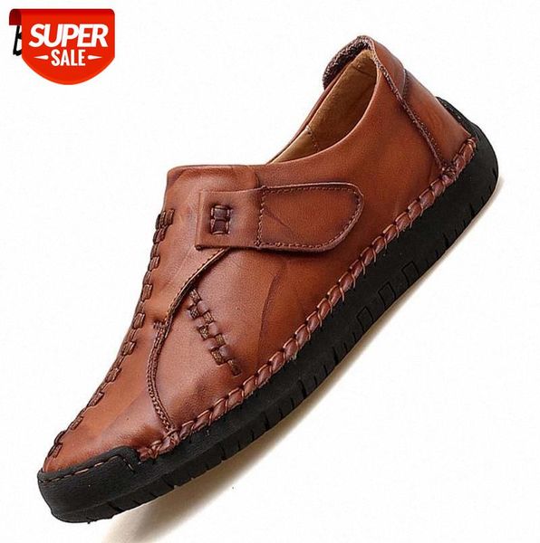 

handmade genuine leather men casual shoes luxury brand mens loafers moccasins black sneakers formal shoes plus siz #q03d
