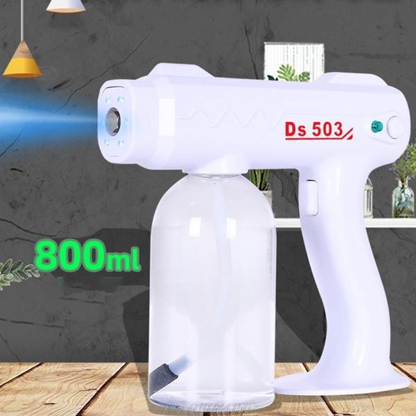 

handhold wireless electric disinfection sprayer rechargeable portable household blue light fogger nano spray m15 21 dropship vacuum cleaners