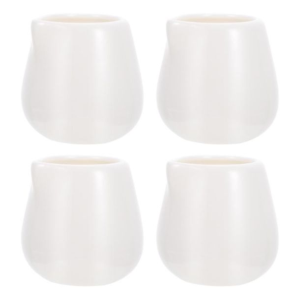 

mugs 4 pcs coffee cups creative beverage without handle (m, white)