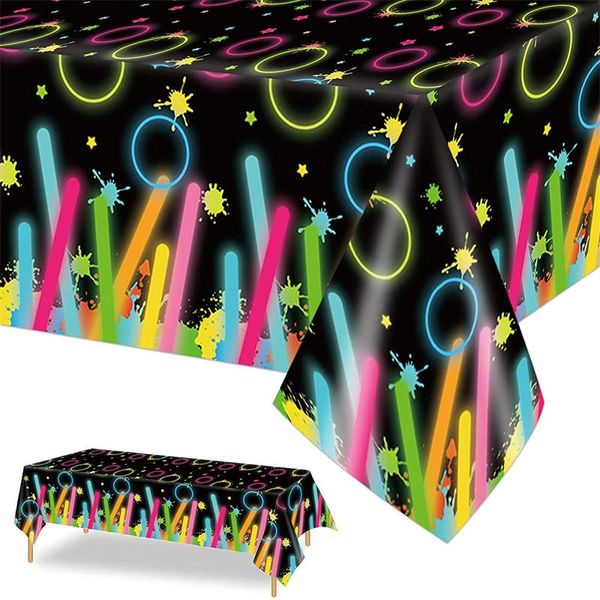 

disposable dinnerware fluorescence birthday party supplies tablecloth festival decoration baby shower wedding home decor family gathering