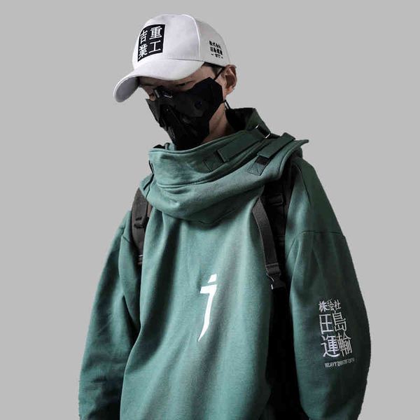 

men's hoodies & sweatshirts houzhou sweatshirt with hood techwear harajuku hip hop graphic skateboard coat japanese streetwear ty4w, Black