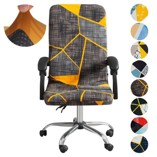 

m/l geometry printed elastic stretch office computer chair cover dust-proof game slipcover rotatable armchair household-1 covers