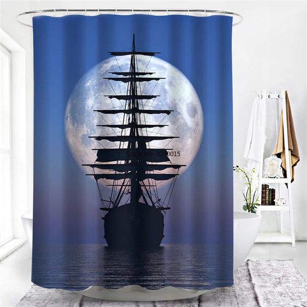 

shower curtains navigation lighthouse printed for bath bathroom decorative blackout screen bathtub decor