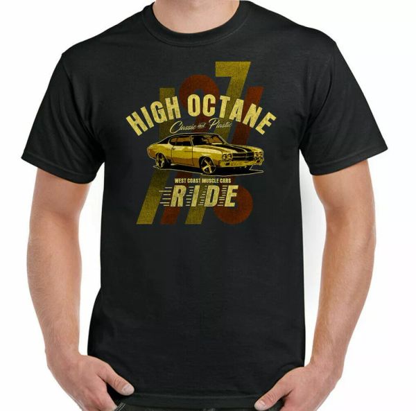 

high octane mens funny car enthusiast t-shirt classic motor rally parts muscle, White;black