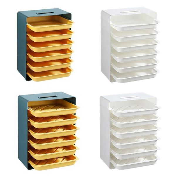 

wall-mounted deskkitchen preparation plates multi-layer trays side dish household vegetable storage rack organizer dishes &