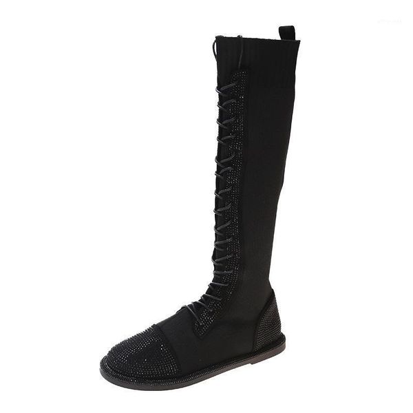 

over-the-knee boots women's 2021 fall skinny tall knight winter spring single1, Black
