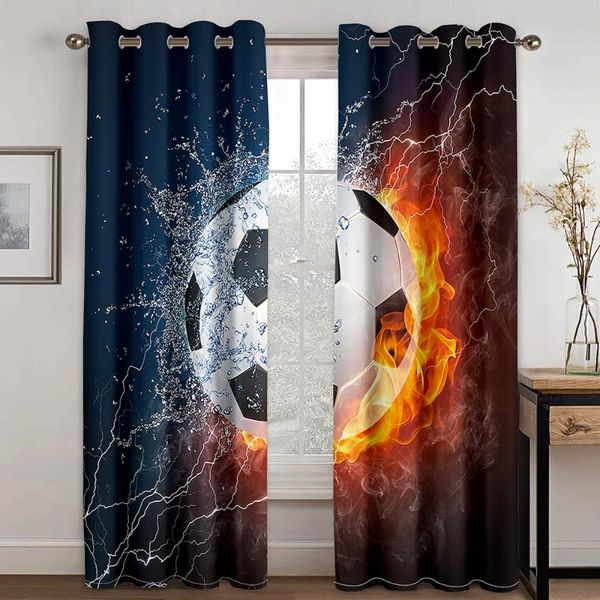 

window curtains for bedroom cool football pattern living room home textile designer custom waterproof decoration space divider curtain & dra