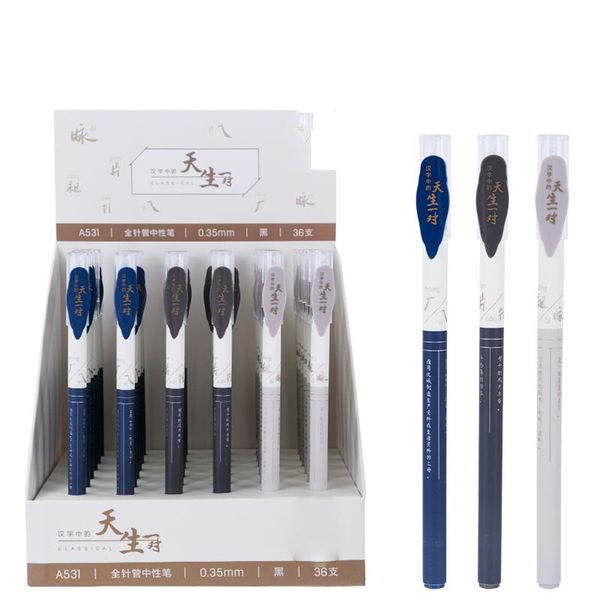 

gel pens 3pcs ballpoint 0.35mm writing smooth light school student office supplies accessories