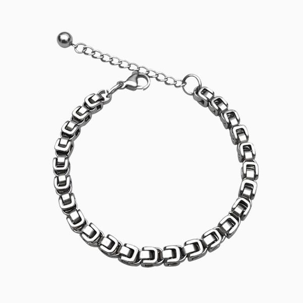 

link, chain titanium steel wild positive and negative emperor bracelet stainless fashion jewelry, Black