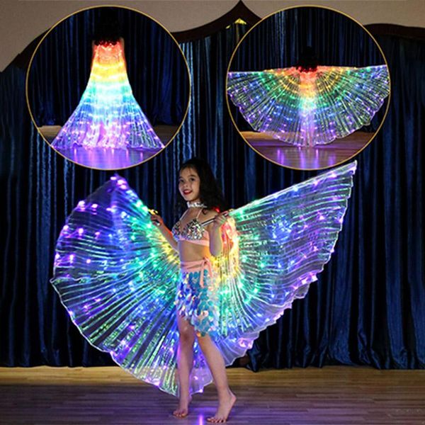 

party decoration children dancers led cloak stage performance luminous butterfly wing belly dancing carnival po prop pi