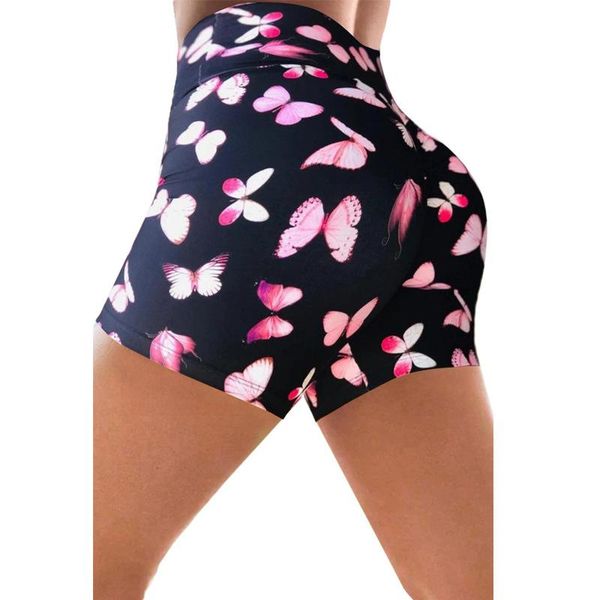 

yoga shorts women sports leggings peach hips tie-dye fitness high waist skinny tights sportswear outfit