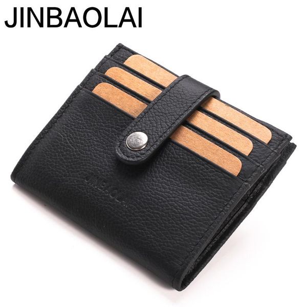 

card holders foreign trade supply 12 holder men's full-grain leather buckle genuine bag document coin purse, Brown;gray