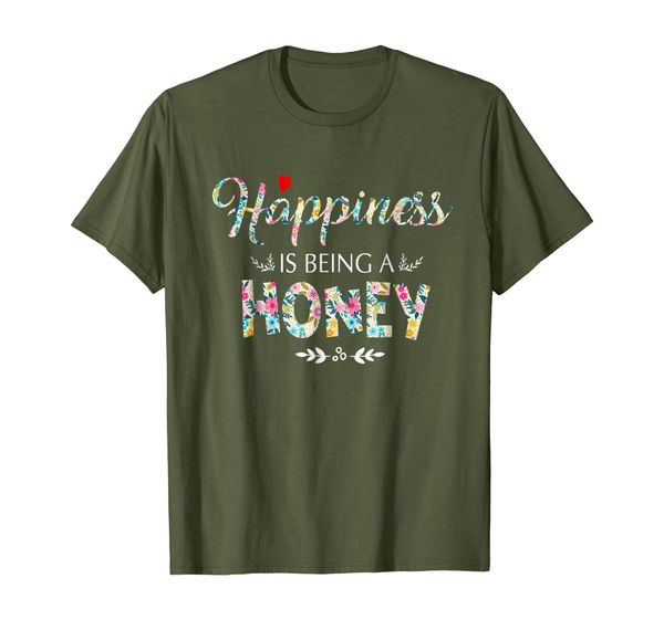 

honey - womens happiness is being a honey shirt, White;black