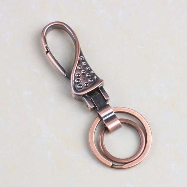 

keychains double loop stainless steel metal key chain outdoor keychain casual for camping traveling car, Silver