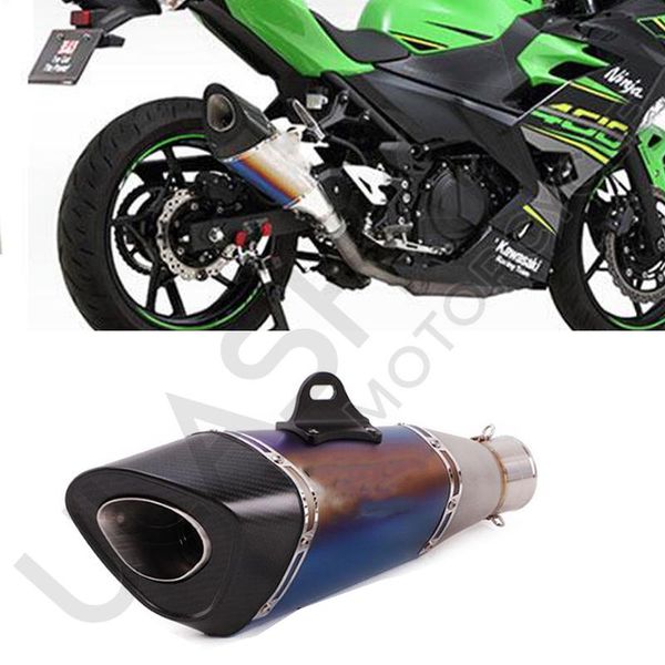 

motorcycle exhaust system pipe diagonal triangle carbon fiber modified double r3 huanglong z800 600 tail