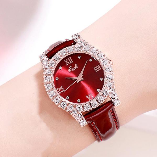 

wristwatches belt classic woman watch fashion diamante women's leisure wild quartz modern ladies watches, Slivery;brown