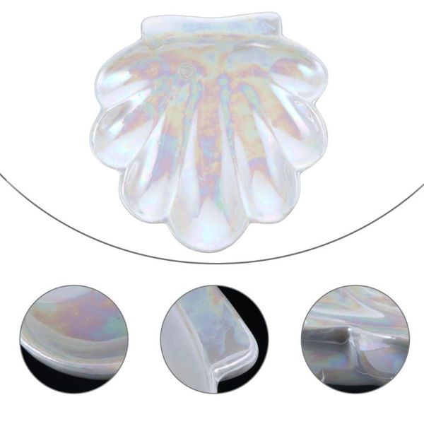 

kitchen storage & organization 1pc ceramic jewelry plate shell shaped rings tray party deskdecor